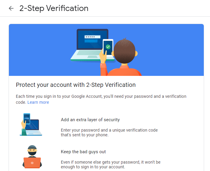 Enable 2-Step Verification